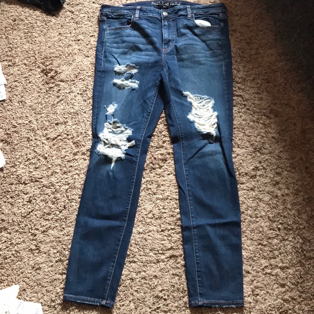 distressed american eagle jeans